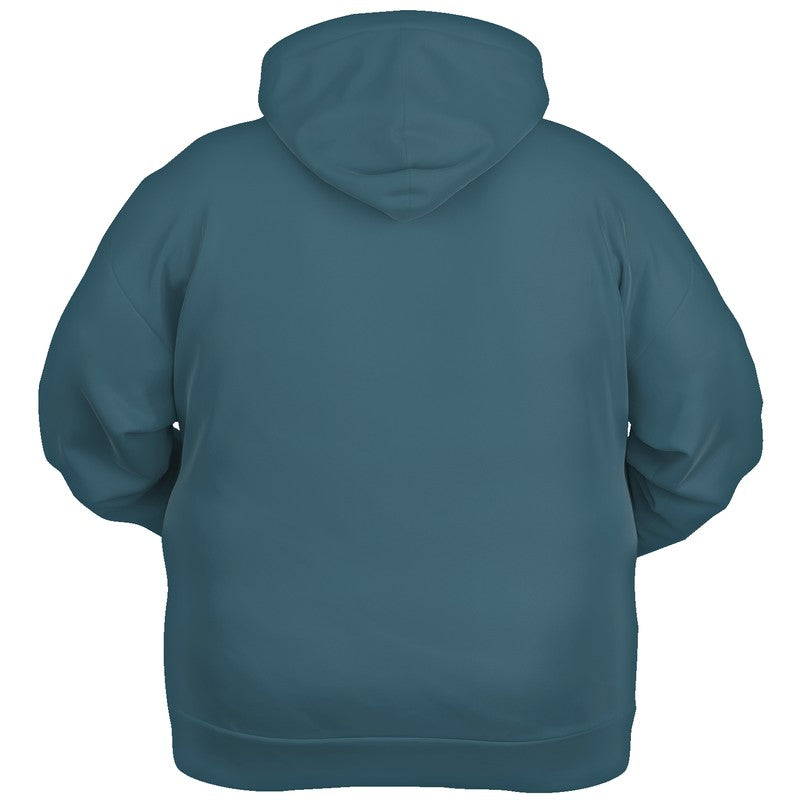 Medium-Dark Fully-Muted Cyan Hoodie PLUS (BC2-FM-MD) - Ghost Back PLUS