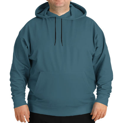 Medium-Dark Fully-Muted Cyan Hoodie PLUS (BC2-FM-MD) - Man Front PLUS