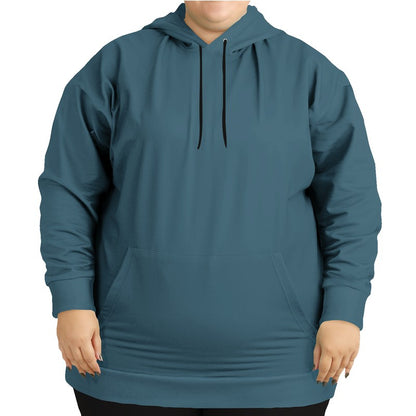 Medium-Dark Fully-Muted Cyan Hoodie PLUS (BC2-FM-MD) - Woman Front PLUS