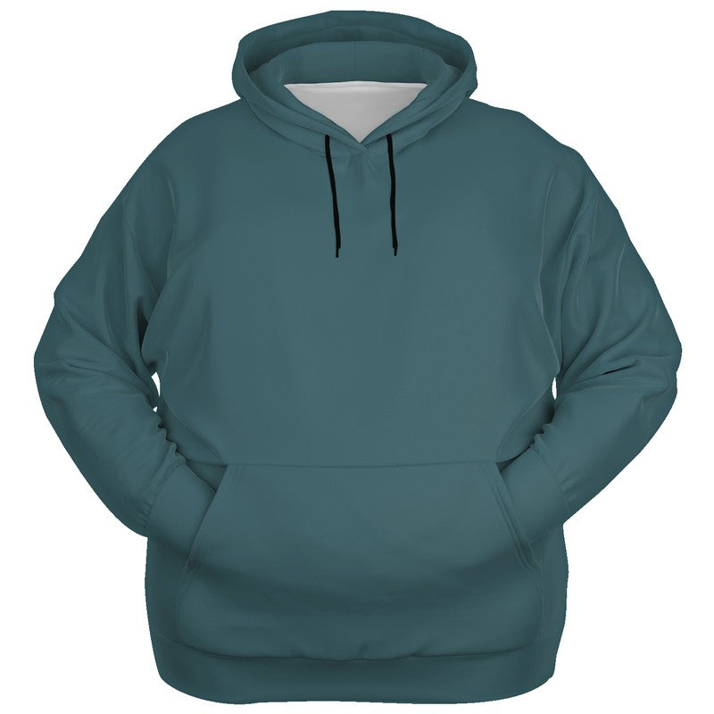 Medium-Dark Fully-Muted Cyan Hoodie PLUS (C-FM-MD) - Ghost Front PLUS