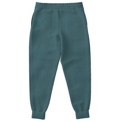 Medium-Dark Fully-Muted Cyan Joggers (C-FM-MD) - Back