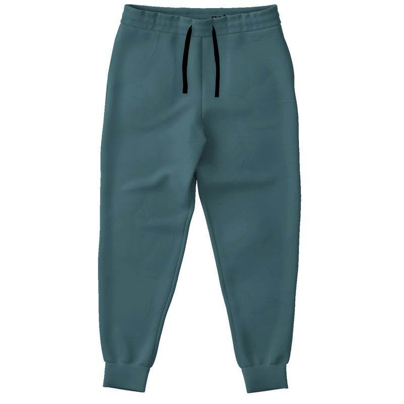 Medium-Dark Fully-Muted Cyan Joggers (C-FM-MD) - Front