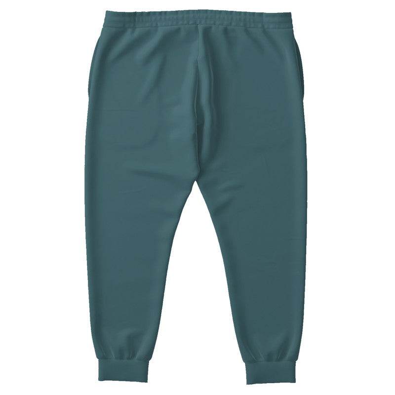 Medium-Dark Fully-Muted Cyan Joggers PLUS (C-FM-MD) - Back PLUS