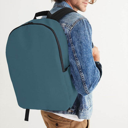 Medium-Dark Fully-Muted Cyan Waterproof Backpack (BC2-FM-MD) - Man CloseUp