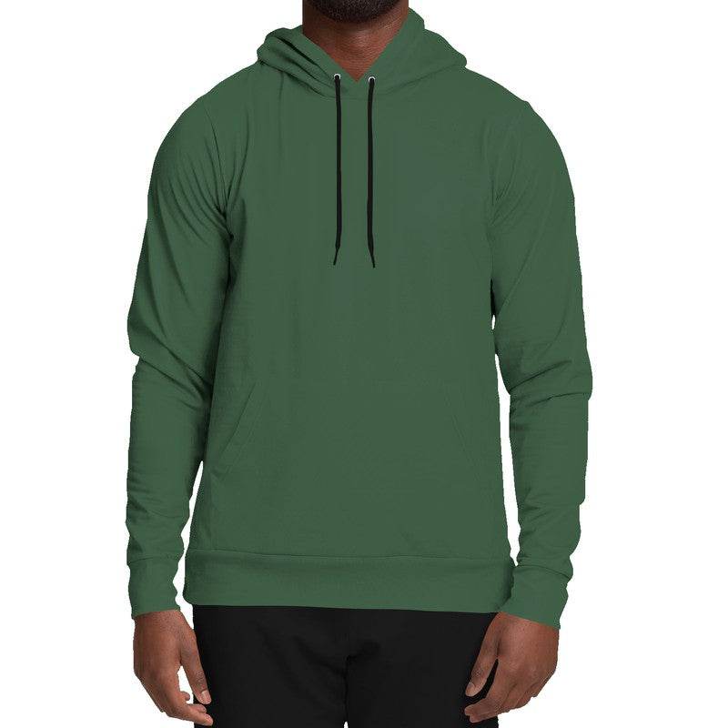 Medium-Dark Fully-Muted Green Hoodie (G-FM-MD) - Man Front