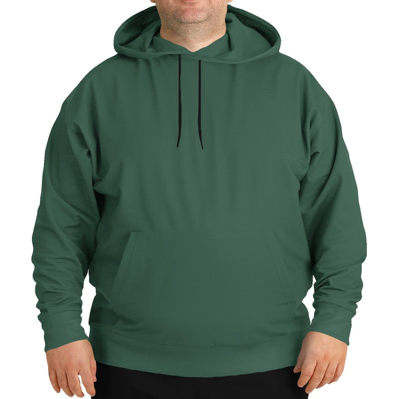 Medium-Dark Fully-Muted Green Hoodie PLUS (BGG2-FM-MD) - Man Front PLUS