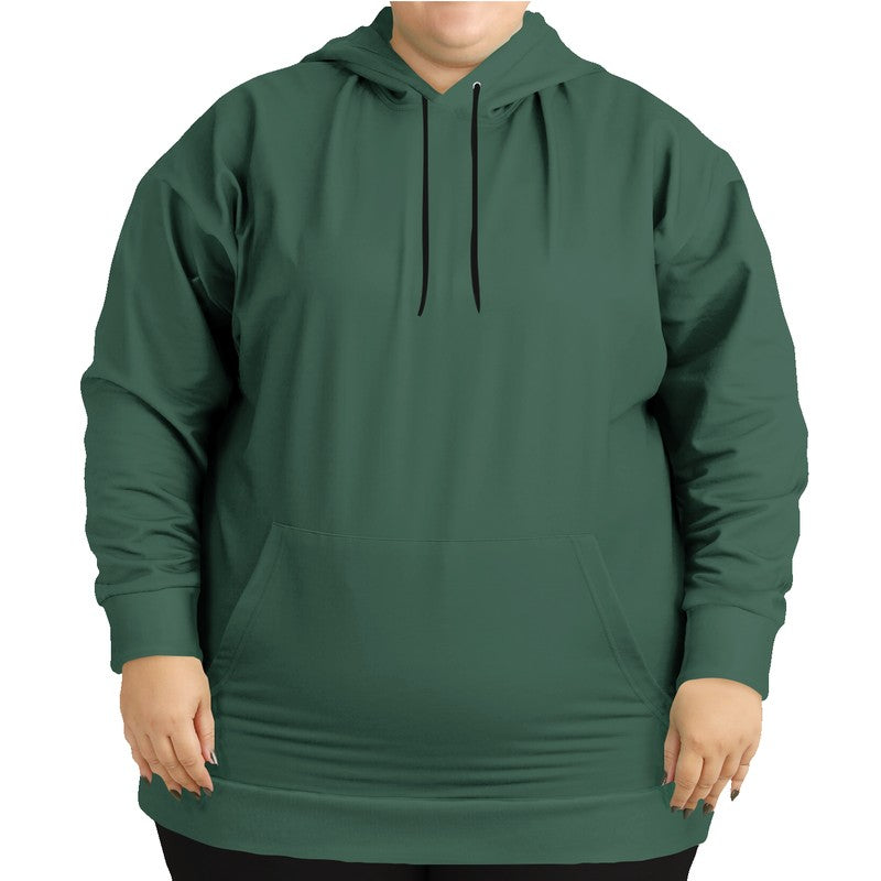 Medium-Dark Fully-Muted Green Hoodie PLUS (BGG2-FM-MD) - Woman Front PLUS