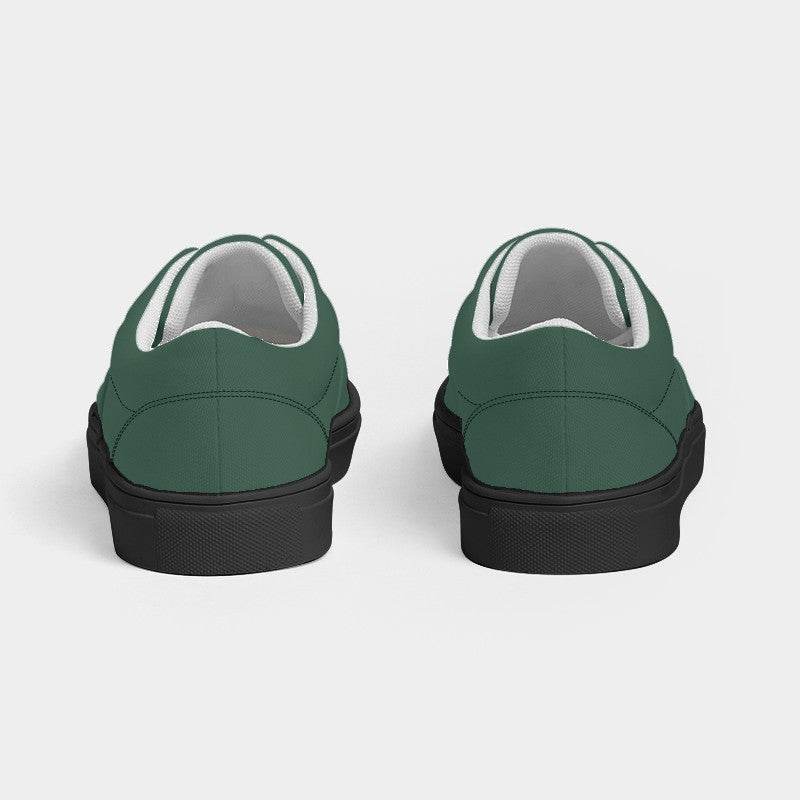 Medium-Dark Fully-Muted Green Men's Canvas Sneakers (BGG2-FM-MD) - Back