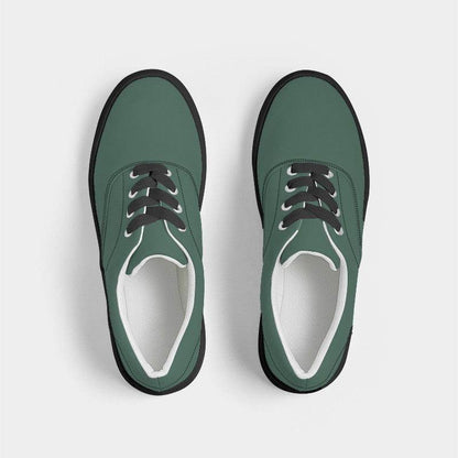 Medium-Dark Fully-Muted Green Men's Canvas Sneakers (BGG2-FM-MD) - Top