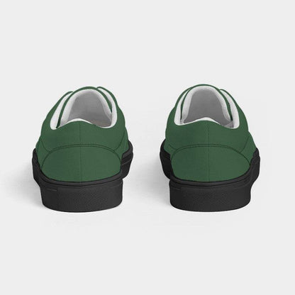 Medium-Dark Fully-Muted Green Men's Canvas Sneakers (G-FM-MD) - Back