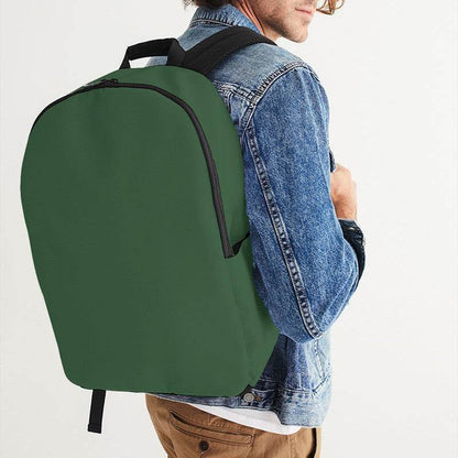 Medium-Dark Fully-Muted Green Waterproof Backpack (G-FM-MD) - Man CloseUp