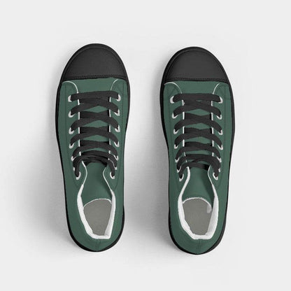 Medium-Dark Fully-Muted Green Women's High-Top Canvas Sneakers (BGG2-FM-MD) - Top