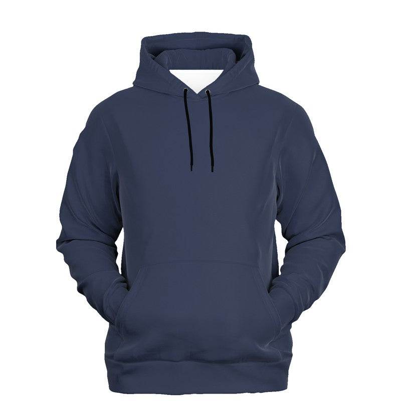 Medium-Dark Fully-Muted Indigo Hoodie (I-FM-MD) - Ghost Front