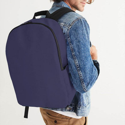 Medium-Dark Fully-Muted Indigo Waterproof Backpack (PUI2-FM-MD) - Man CloseUp