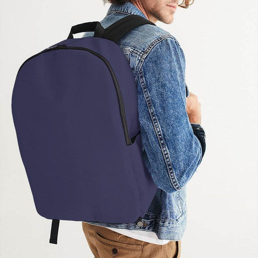 Medium-Dark Fully-Muted Indigo Waterproof Backpack (PUI2-FM-MD) - Man CloseUp