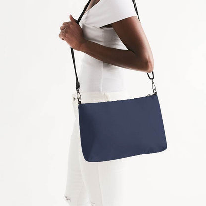 Medium-Dark Fully-Muted Indigo Zip Pouch (I-FM-MD) - Side CloseUp