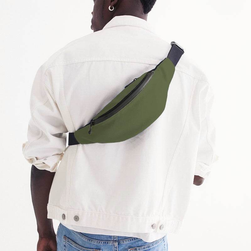 Medium-Dark Fully-Muted Lime Belt Bag (L-FM-MD) - Man Back