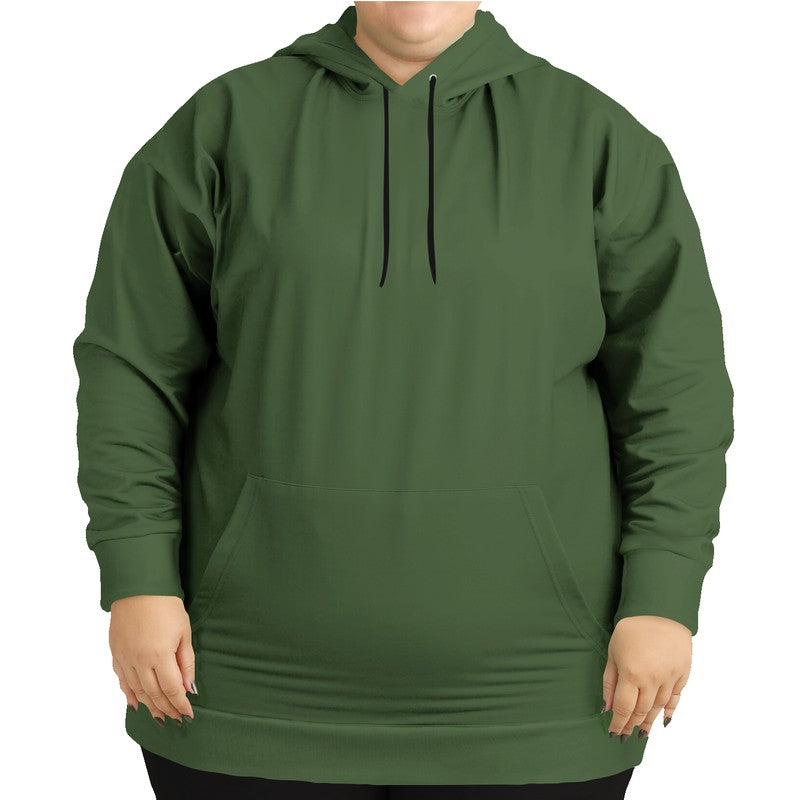 Medium-Dark Fully-Muted Lime Hoodie PLUS (GL2-FM-MD) - Woman Front PLUS
