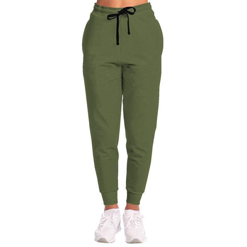 Medium-Dark Fully-Muted Lime Joggers (L-FM-MD) - Woman Front