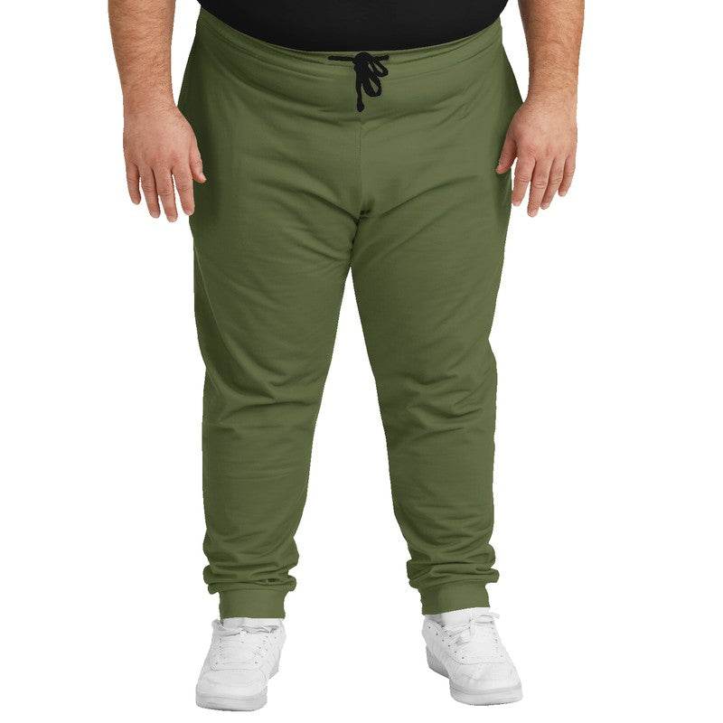 Medium-Dark Fully-Muted Lime Joggers PLUS (L-FM-MD) - Man Front PLUS