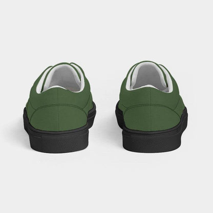 Medium-Dark Fully-Muted Lime Women's Canvas Sneakers (GL2-FM-MD) - Back