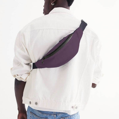 Medium-Dark Fully-Muted Magenta Belt Bag (M-FM-MD) - Man Back