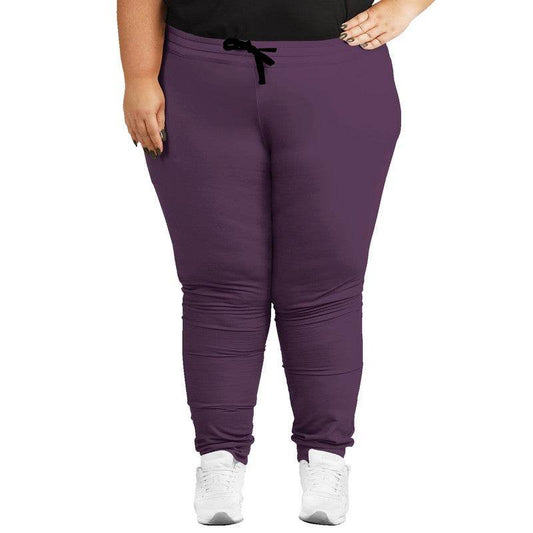 Medium-Dark Fully-Muted Magenta Joggers PLUS (M-FM-MD) - Woman Front PLUS