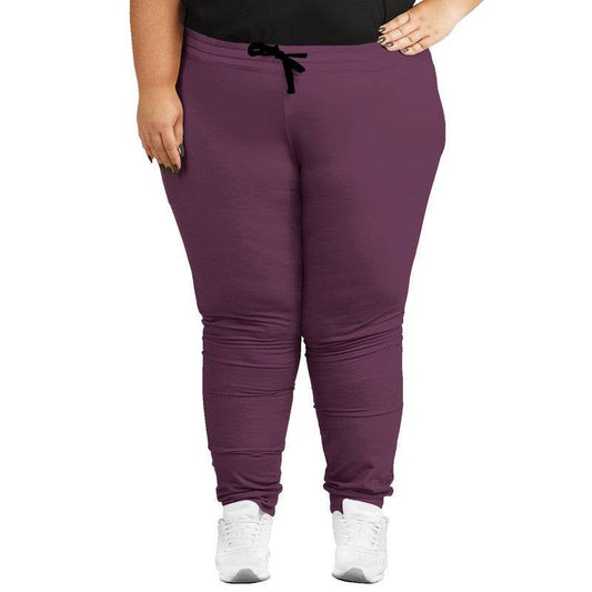 Medium-Dark Fully-Muted Magenta Joggers PLUS (PIM2-FM-MD) - Woman Front PLUS