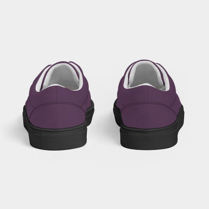 Medium-Dark Fully-Muted Magenta Men's Canvas Sneakers (M-FM-MD) - Back