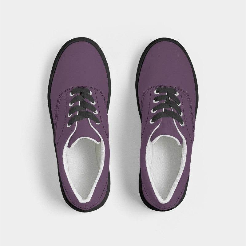 Medium-Dark Fully-Muted Magenta Men's Canvas Sneakers (M-FM-MD) - Top