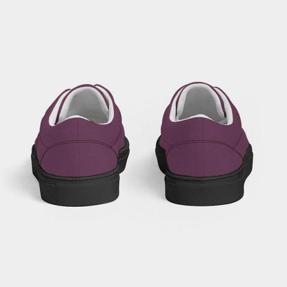 Medium-Dark Fully-Muted Magenta Men's Canvas Sneakers (PIM2-FM-MD) - Back