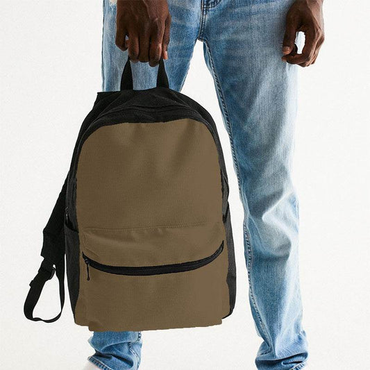 Medium-Dark Fully-Muted Orange Canvas Backpack (YO2-FM-MD) - Man Holding