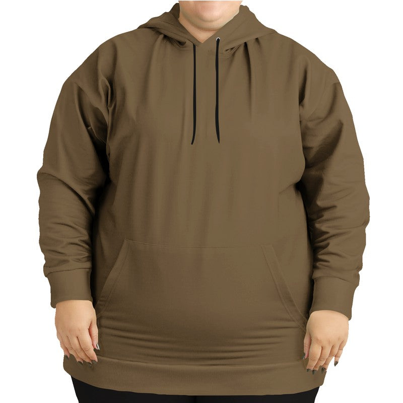 Medium-Dark Fully-Muted Orange Hoodie PLUS (YO2-FM-MD) - Woman Front PLUS