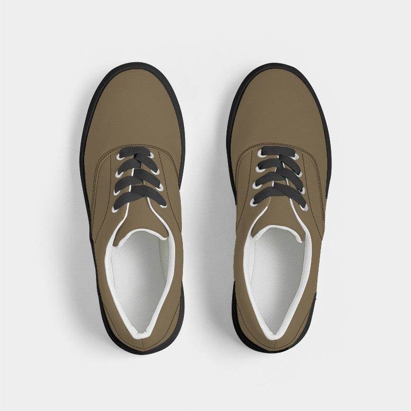 Medium-Dark Fully-Muted Orange Men's Canvas Sneakers (YO2-FM-MD) - Top