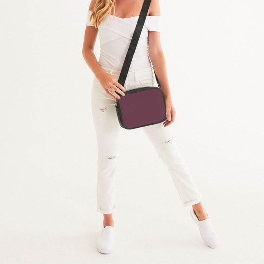 Medium-Dark Fully-Muted Pink Crossbody Bag (PI-FM-MD) - Woman Front