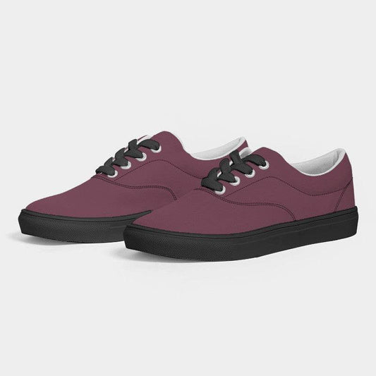 Medium-Dark Fully-Muted Pink Women's Canvas Sneakers (PI-FM-MD) - Side 3