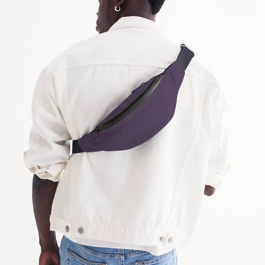 Medium-Dark Fully-Muted Purple Belt Bag (MPU2-FM-MD) - Man Back