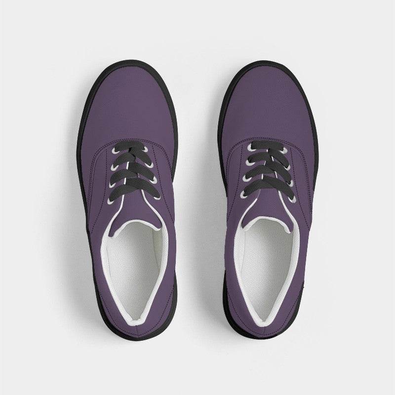 Medium-Dark Fully-Muted Purple Men's Canvas Sneakers (MPU2-FM-MD) - Top