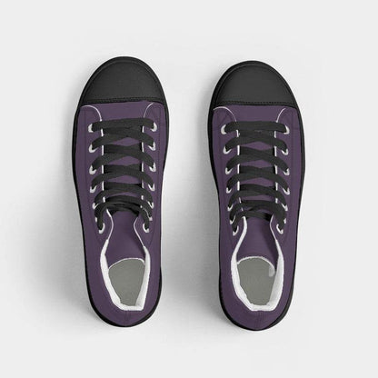 Medium-Dark Fully-Muted Purple Women's High-Top Canvas Sneakers (MPU2-FM-MD) - Top