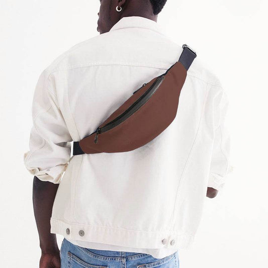Medium-Dark Fully-Muted Red Belt Bag (R-FM-MD) - Man Back