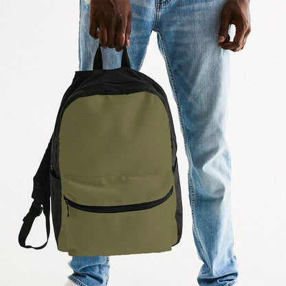 Medium-Dark Fully-Muted Yellow Canvas Backpack (LY2-FM-MD) - Man Holding