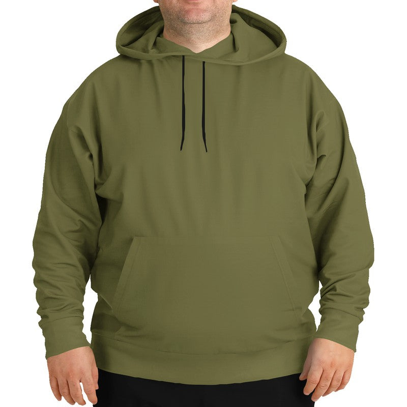 Medium-Dark Fully-Muted Yellow Hoodie PLUS (LY2-FM-MD) - Man Front PLUS
