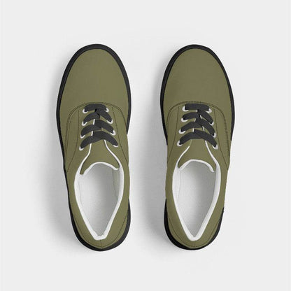 Medium-Dark Fully-Muted Yellow Men's Canvas Sneakers (LY2-FM-MD) - Top