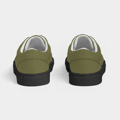 Medium-Dark Fully-Muted Yellow Women's Canvas Sneakers (LY2-FM-MD) - Back