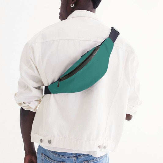 Medium-Dark Medium Blue-Green Belt Bag (CBG3-ME-MD) - Man Back