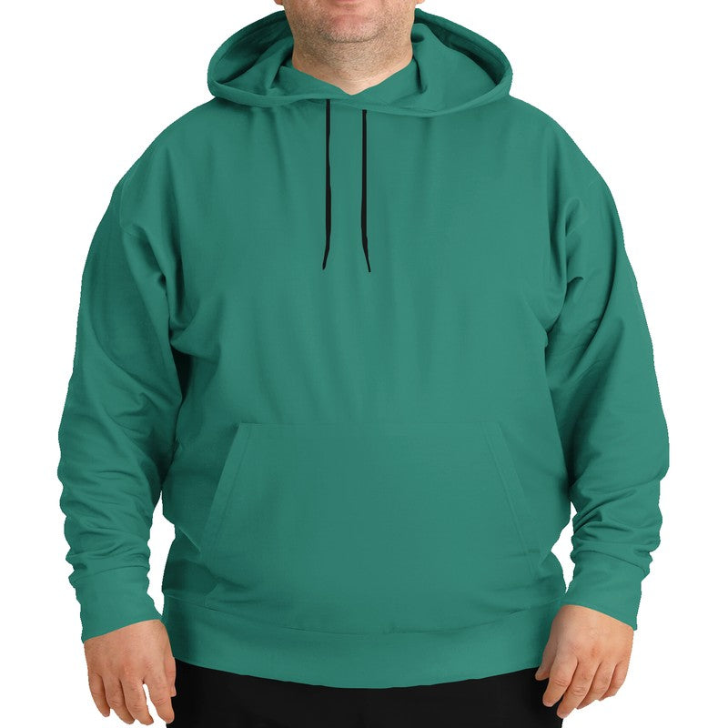 Medium-Dark Medium Blue-Green Hoodie PLUS (BG-ME-MD) - Man Front PLUS