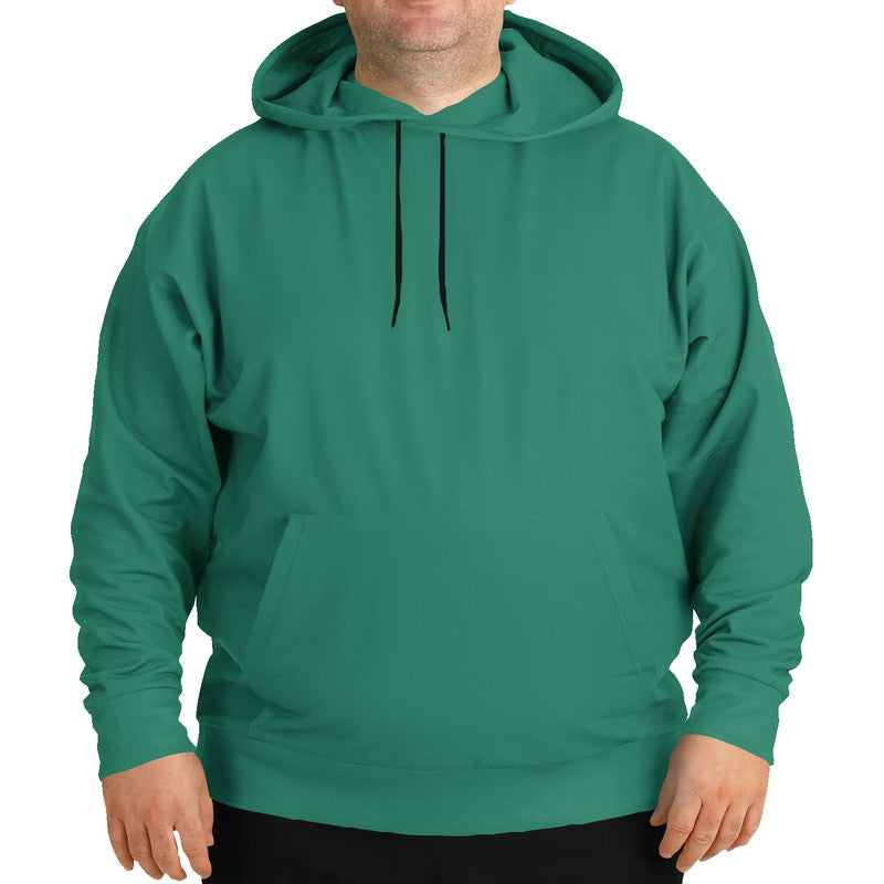 Medium-Dark Medium Blue-Green Hoodie PLUS (BGG1-ME-MD) - Man Front PLUS