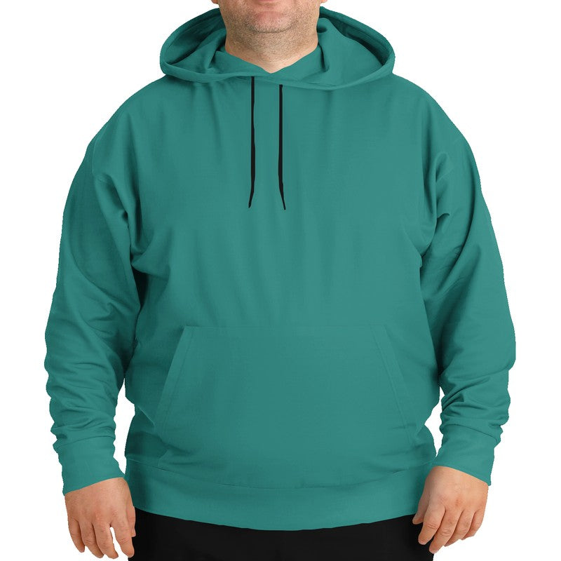 Medium-Dark Medium Blue-Green Hoodie PLUS (CBG3-ME-MD) - Man Front PLUS