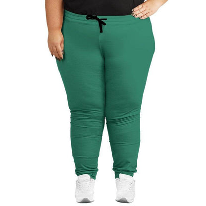 Medium-Dark Medium Blue-Green Joggers PLUS (BGG1-ME-MD) - Woman Front PLUS