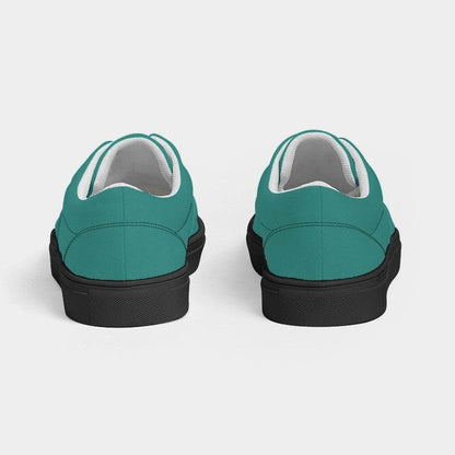 Medium-Dark Medium Blue-Green Women's Canvas Sneakers (CBG3-ME-MD) - Back